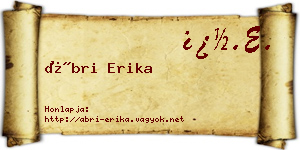 Ábri Erika névjegykártya
